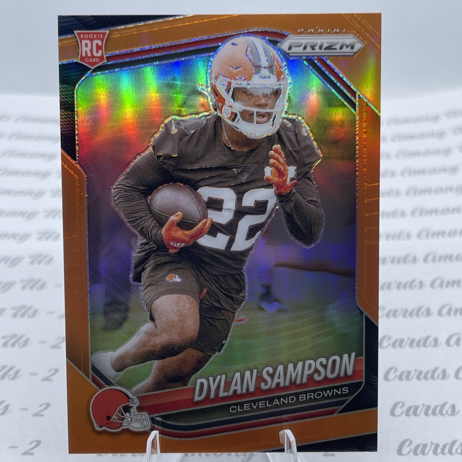 2025 Panini Prizm Dylan Sampson #365 Orange /249 Cleveland Browns