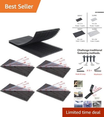4-Pack Dual Lock Reclosable Fastener 2in x 4in - Strong Adhesion for All Uses