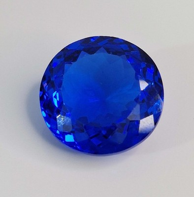 24-26 Ct Royal Blue Sapphire Natural Round Cut Certified Loose Gemstone SP1512