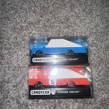 Candylab Candy Car Red Racer 5 Blue 8 Wooden Toy Kids Collectible Artisan Lot