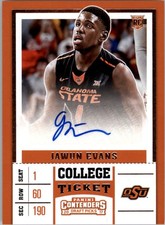 2017-18 Panini Contenders Draft Picks #81B Jawun Evans black Auto - BSK