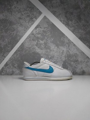 Rare Nike COR727 '02 Cortez Leather White Blue Men s Sneaker US 8.5 UK 7.5 EU 42