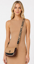MARC JACOBS 4S4HMS010H01 Cognac Small Leather Signet Turnlock Crossbody Bag
