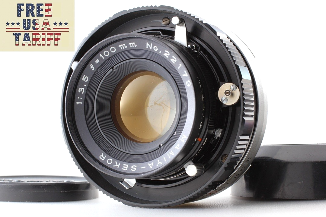 Black Late [N MINT] Mamiya Sekor 100mm F3.5 Lens Universal Press