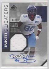 2021 SP Game Used Edition CFL Inked Sweaters 3/99 Davaris Daniels Auto 0nr3