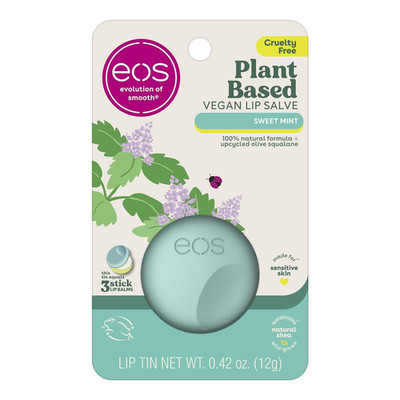 Eos Vegan Lip Salve Sweet Mint Cocoa Butter Natural 0.42oz