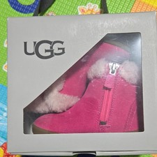 UGG Baby Classic Ultra Mini Bootie Pink Suede Shearling Zip US 04/05 12-18M