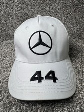 Gorra Mercedes Benz Strapback Talla Única Blanca AMG Petronas Lewis Hamilton 44