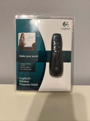 Logitech R400 Presenter Remote Control & Laser Pointer 910-001354 (New/ Sealed)