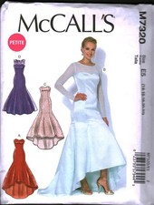 7320 UNCUT McCalls Sewing Pattern Misses Semi Fitted Boned Evening Gown Dress