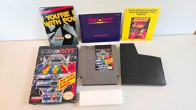 LOT OF 4 BOXED NINTENDO NES GAMES: Pin-Bot, Top Gun, Airwolf, MLB