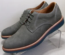 204337 PF50 UPTON MEN SHOE 11.5 M GRAY NUBUCK LACE UP BY JOHNSTON & MURPHY