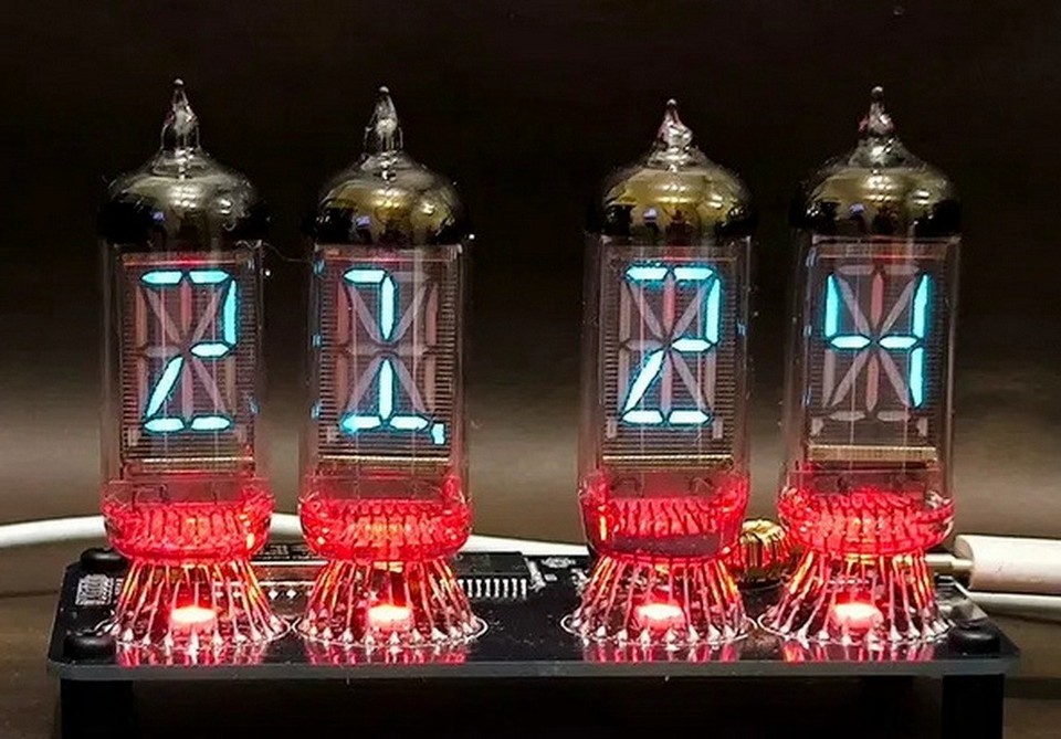 IV-17 VFD Nixie Tube Clock DIY Kit 4x ИВ-17 Soviet Tubes Assembled Tested PCB