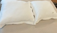 Pair Docofil Matelasse White Sham-Square 30 Pillow Cover-100 Cotton Portugal