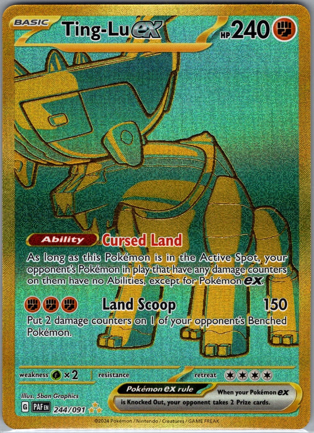 Ting-Lu ex 244/091 SV: Paldean Fates - Pokemon Card - NM