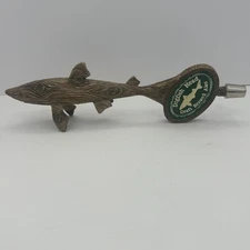 Rare Dogfish Head Craft Beer Ales Brown Shark Figural 11” Beer Tap Handle
