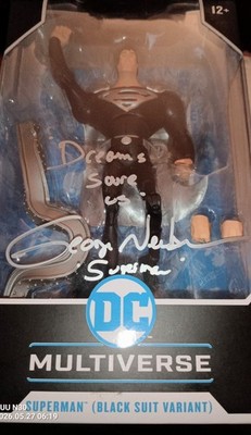 McFarlane DC Multiverse Superman Black Suit Variant Signed By George Newbern