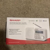 SHARP Tokyo Portable Radio DAB DAB+ and FM with Bluetooth White