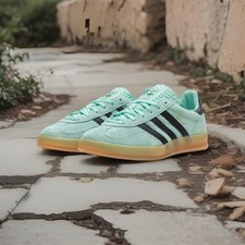 adidas gazelle silver green womens Women's adidas Gazelle Bold Clear Mint/Lucid Blue/Gold Metallic / 7.5