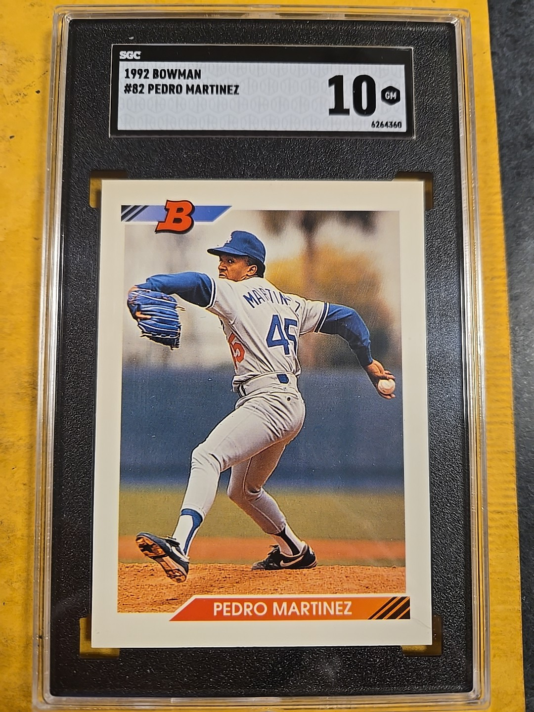 1992 Bowman #82 Pedro Martinez SGC 10 GM 4360