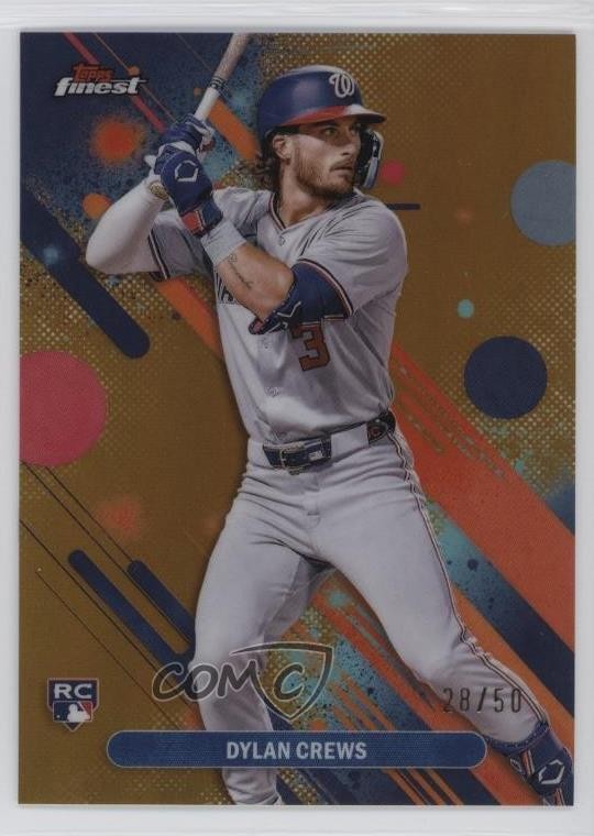 2025 Topps Finest Common Gold Refractor /50 Dylan Crews #34 08ho
