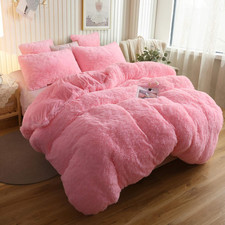 Plush Shaggy Duvet Cover, Luxury Ultra Soft Crystal Velvet Fuzzy Bedding 1PC 1 F
