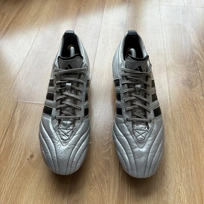 Adidas Adipure 1 FG Silver Football Soccer Leather Cleats US13.5