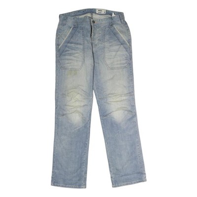 WOODOO Herren Jeans Blau Regular Straight Denim Light W34 L33 Freizeit Baumwollmischung