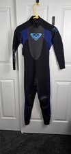 Roxy Syncro Hyperstretch Blue Women's Full Wetsuit Size 4/32 Scuba Dive 3mm, 2mm