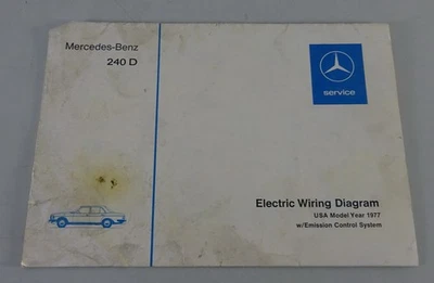Electric Wiring Diagram Mercedes-Benz W123 240 D from 06/1977 - Bild 1 von 2