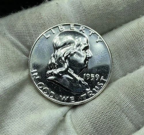 1959 proof franklin half dollar N305