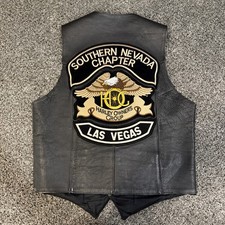 Vintage Harley Owners Group HOG Southern Nevada Las Vegas Leather Vest L