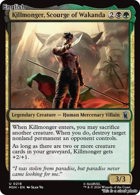 (Preorder) Killmonger, Scourge of Wakanda EN [MSH - 218] - NM TCG MTG