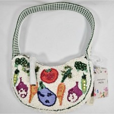 Handcrafted in India Vegetable Gardening Beaded Mini Shoulder bag NWT