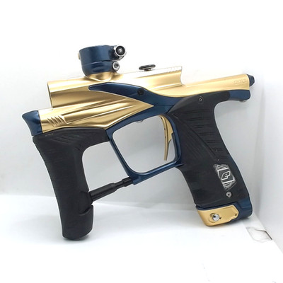 Planet Eclipse Ego V1.6 Paintball Marker Gold / Navy Storage Case 4 barrels Nice