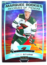 19 20 O PEE CHEE PLATINUM MARQUEE ROOKIE SUNSET NICO STURM #163