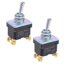 2pcs DPST Rocker Toggle Switch 15A 250V 20A 125V 4P of ON/OFF Switch
