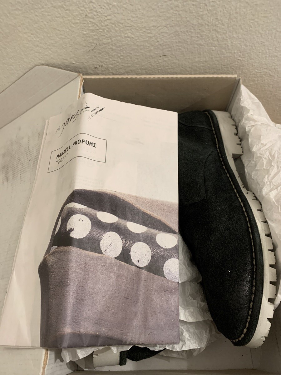 Marsell Gomme Black Santacco Leather Lace Up Shoes Size EU 43 US