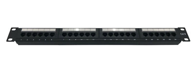 CNAweb 24 Port Cat6 1U Rackmount 110 RJ45 Network Patch Panel 568A 568B