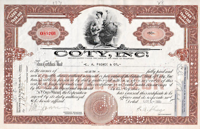 Coty , Inc. share 1933 USA Vereinigte Staaten von Amerika Parfüm Duft und Design