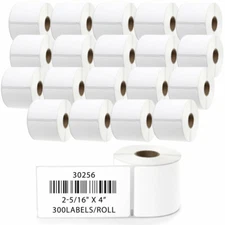 2-5/16" x 4'' Thermal Labels Compatible DYMO 30256 LabelWriter Shipping Labels