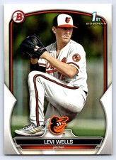 2023 1st Bowman Draft #BD-92 Levi Wells Baltimore Orioles Baseball Card