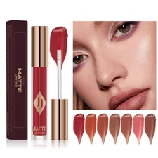 7 Colors Lip Gloss Matte Lipstick Non Stick to Cup Waterproof and Non Fading