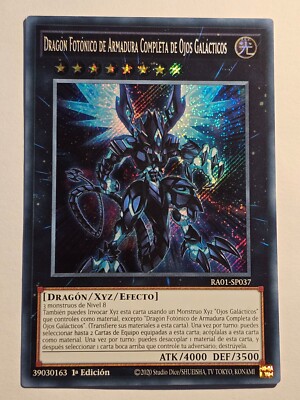 Galaxy-Eyes Full Armor Photon Dragon (V.3 - Secret Rare) RA01 SPANISH NM 35145