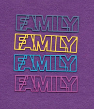 FAMILY  8 die cuts scrapbook cards