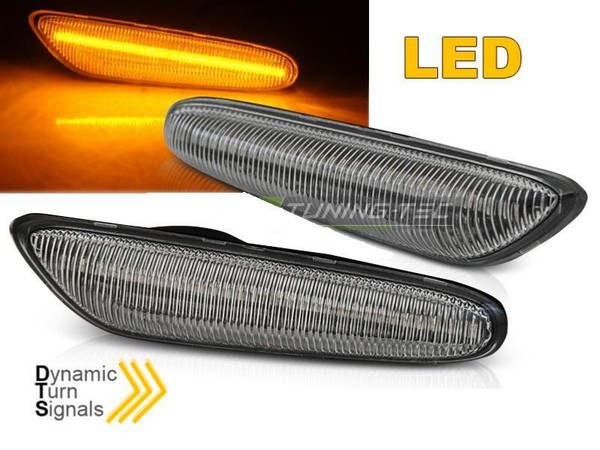 Paar Blinker Repeater BMW 3Er E46 Von 2001 Bis 2005 Chrom Led Dynamic-image