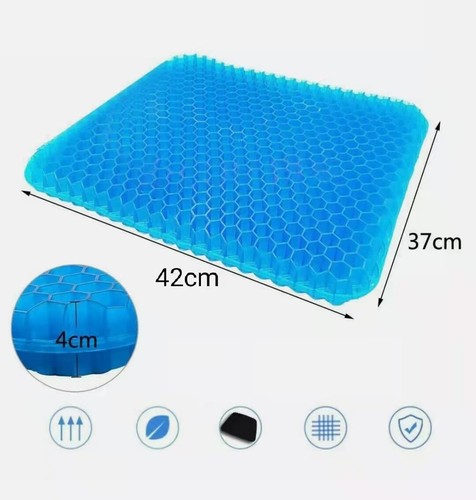 2 Layer Gel Honeycomb Seat Comfort Cushion Spine Pain Relief Flex Back Support - Picture 2 of 15
