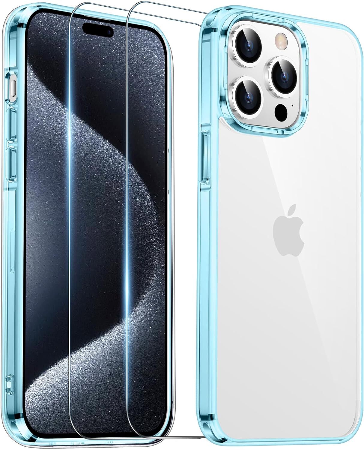 Designed for iPhone 15 Pro Max Case, [with 2 Pcs Tempered Glass Screen Protector