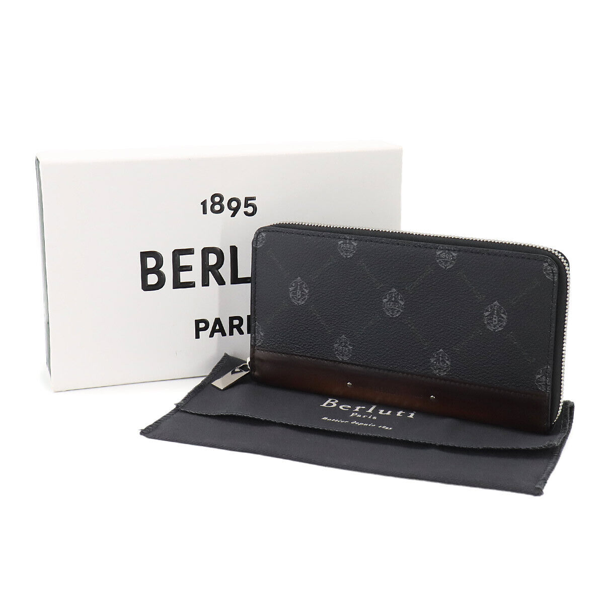 Berluti Itauba Zipped Around Long Wallet PVC Venezia Leather Berluti Itauba Zipped Around Long Wallet PVC Venezia Leather