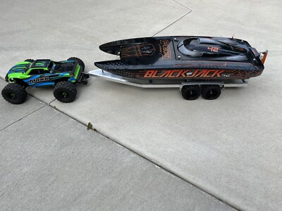 Remorque RC Pour Maquette De Bateau Catamaran - Échelle 1:8 - Compatible Blackjack, Proboat, Traxxas - Kit à Monter - Neuf